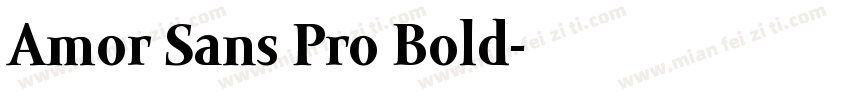Amor Sans Pro Bold字体转换